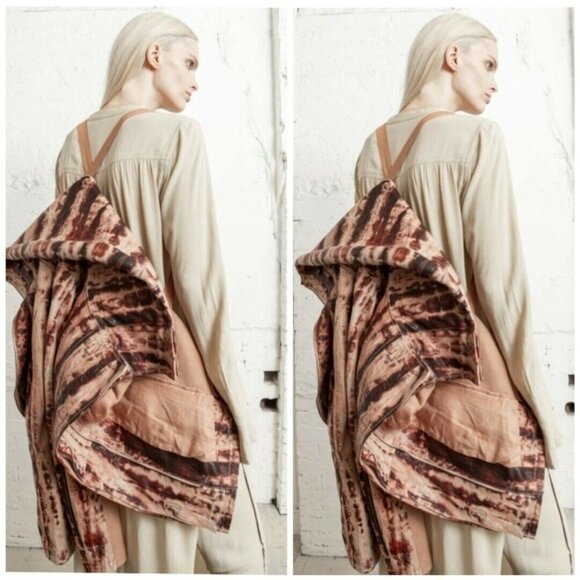 NWT Nicholas K Revised Brock Fitted Leather Jacket Bronze Tie Dye Size XS $880 - Picture 4 of 9